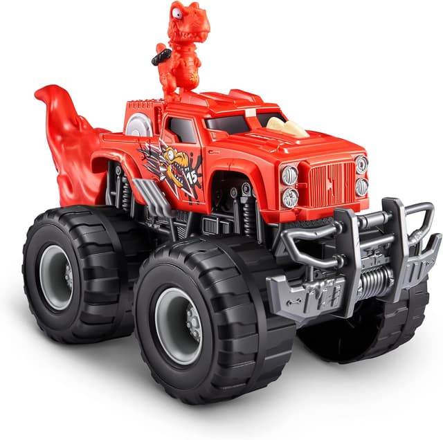 Detalle 2 de ZURU Smashers Monster Truck Surprise Dino Drifter: 25 sorprese con ruote da schiacciare e mini personaggi