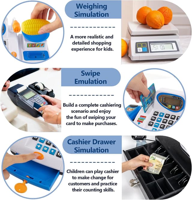 Detalle 2 de HERSITY Childs Till Cash Register