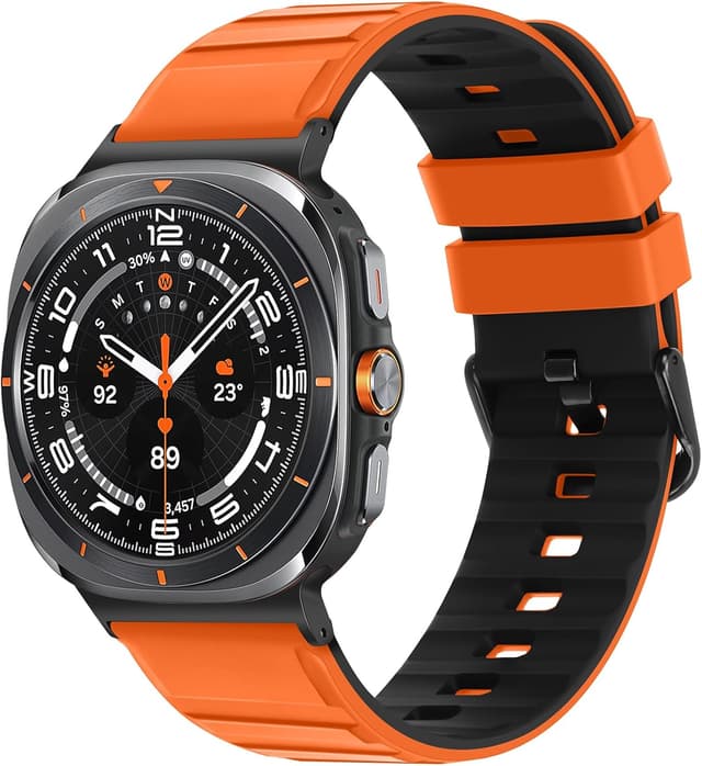 Detalle de Tasikar No Gap Bands soft silicone sport strap for Samsung Galaxy Watch Ultra 47mm (2024/2025)