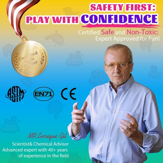 Thumbnail 6 de WATERELF Play Putty Slime for Kids — Non-Sticky Fidget & Stress Relief Putty (Gold/Blue/Green)