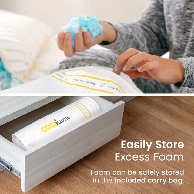 Thumbnail 6 de Cosi Home Luxury Memory Foam Pillows 2 Pack with Bamboo Cover (71 x 45cm) – Adjustable Cooling Support