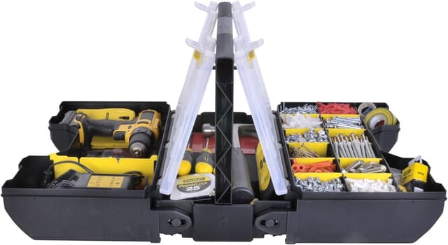Detalle de STANLEY STST1-71963 doppio organizer per valigetta, organizer 3-in-1 con divisori mobili