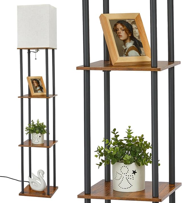 Imagen de IPARTS EXPERT Stehlampe mit Regal Holz 158 cm en OfertitasTOP