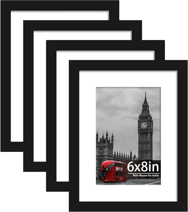 Imagen de Tinkeps 8x6 Black Picture Frame 4 Pack en OfertitasTOP