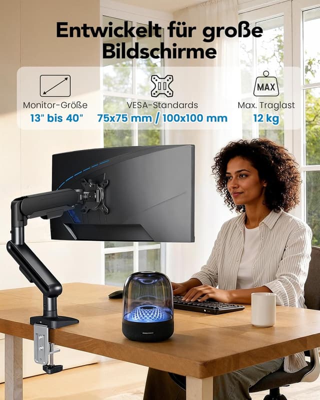 Detalle 2 de HUANUO Monitorhalterung 13–40 Zoll bis 12 kg