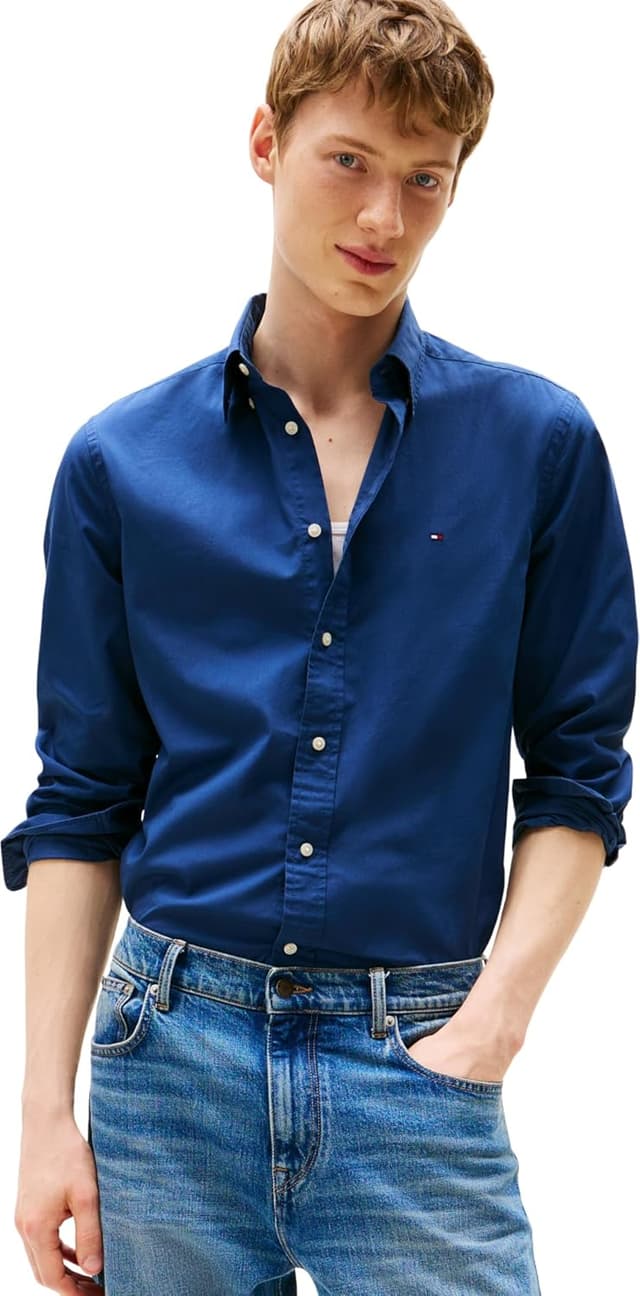 Detalle de Tommy Hilfiger Camisa Flex Poplin Regular