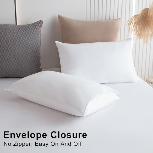 Thumbnail 6 de Soifox Super King White Microfibre Duvet Cover Set (220 x 260 cm) with 2 Pillowcases