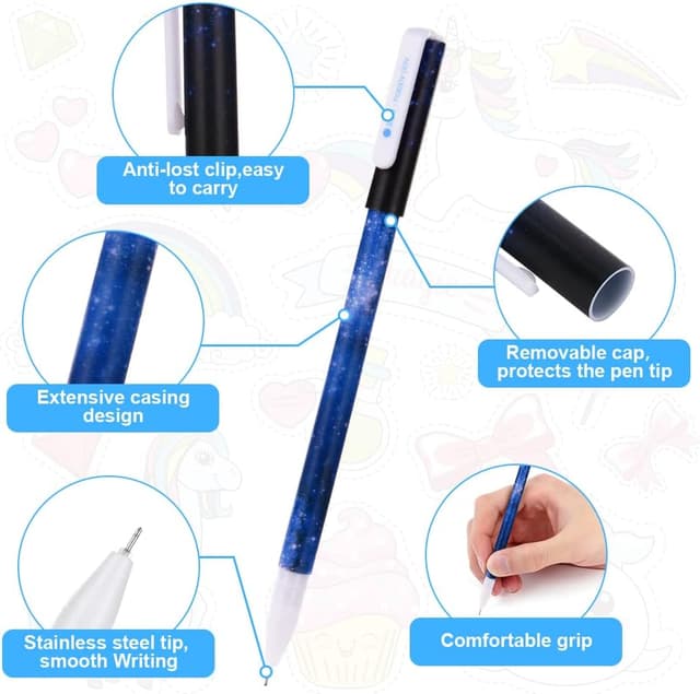 Detalle de OFFCUP Penne Gel Colorate 0,38 mm, set da 10 colori per scuola, appunti e decorazione