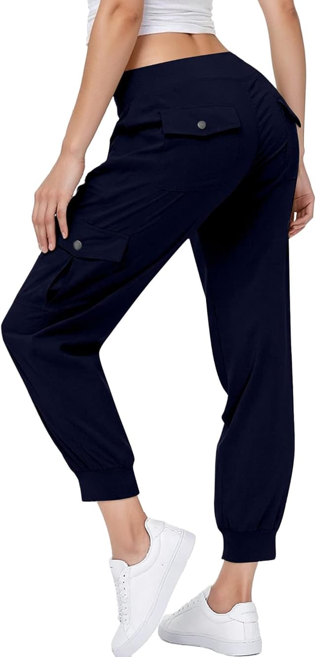 Detalle 2 de KISSMODA Women’s lightweight hiking cargo joggers (quick-dry, elastic waist)