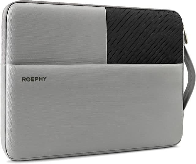 Detalle de ROEPHY Laptop Tasche für 16 Zoll – wasserdichtes Laptop Sleeve in Grau