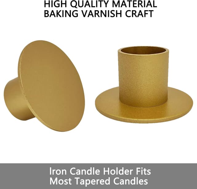 Detalle de Royiwe lot de 6 bougeoirs dorés rétro