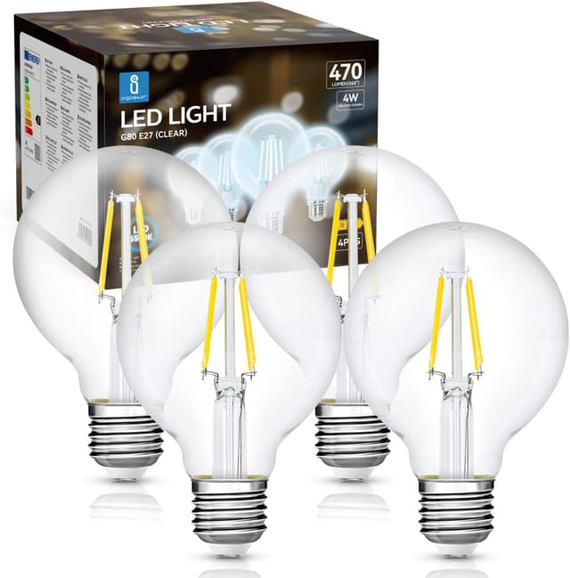 Imagen de Aigostar Bombilla LED Edison E27 4W 470 lm Pack 4 en OfertitasTOP