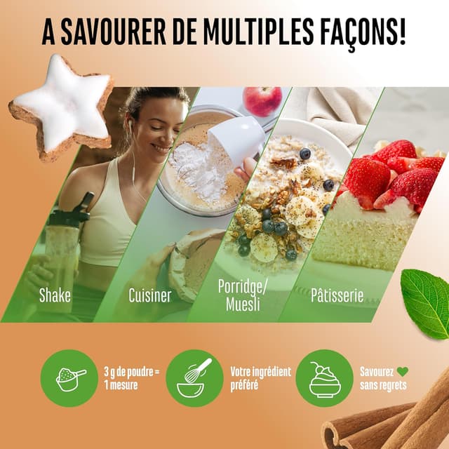 Detalle 2 de Poudre d’arôme à la cannelle Étoile – Flavor Craft (250 g)