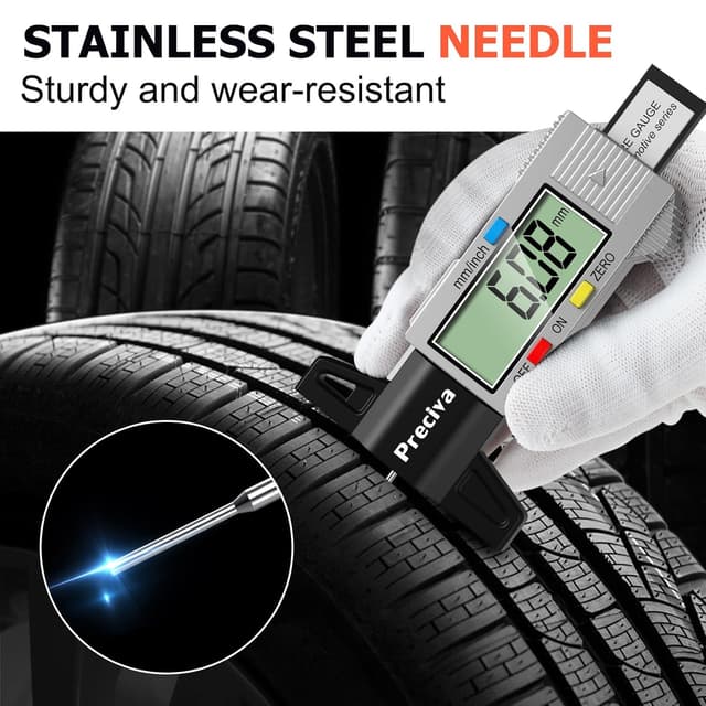 Detalle de Preciva Tyre Tread Depth Gauge 0-25.4mm