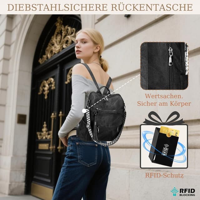Detalle 2 de Rucksack Damen 3 in 1 Set 31,5 cm LEASOUL