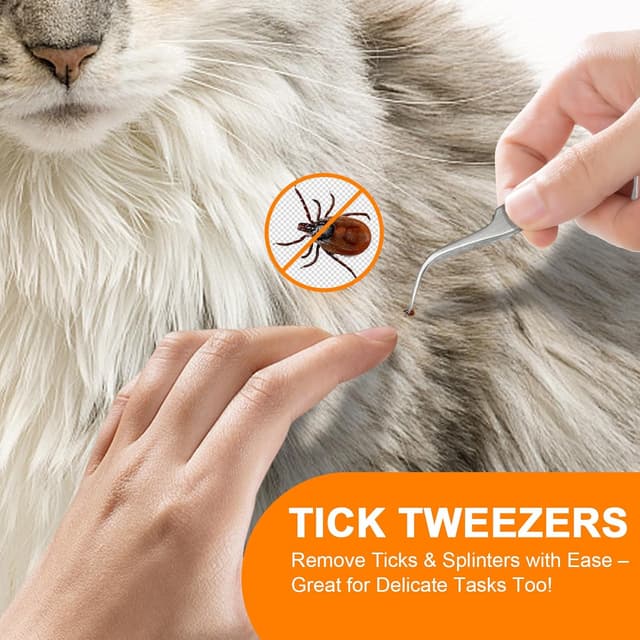 Detalle de Grill Guard Tick Remover Tools Kit (Stainless Steel) for Dogs, Cats & Humans