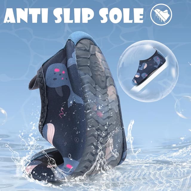 Detalle de WateLves Badeschuhe für Babys & Kinder (Gr. 14–31) – rutschhemmend, sockenartiger Sitz für Strand und Wasser