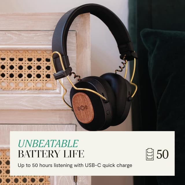 Thumbnail 2 de Marley Positive Vibration Riddim: Auriculares Inalámbricos 🎧 Sostenibles