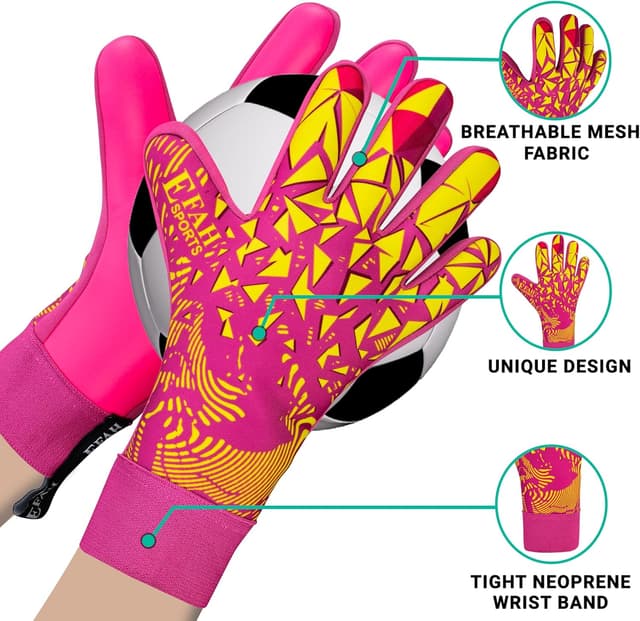Thumbnail 4 de EFAH SPORTS Goalkeeper Gloves for Youth with Strong Grip