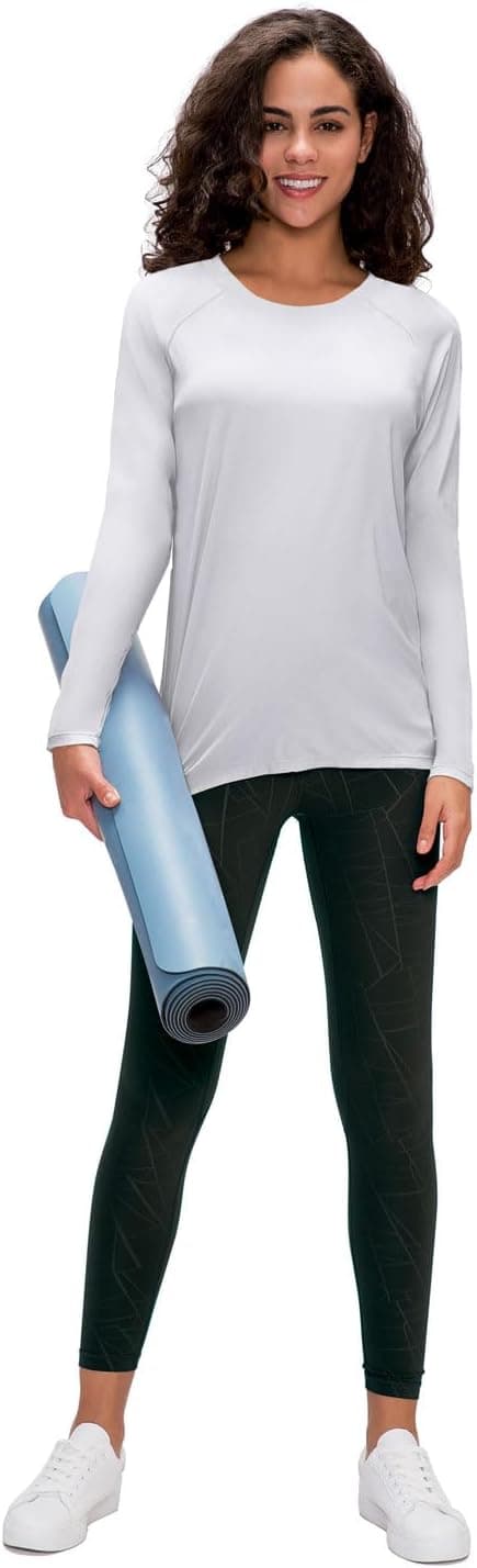 Detalle de Damen 3er Pack Langarmshirt Funktionsshirt mit UPF 50+ Sonnenschutz (85% Polyester/15% Elasthan)