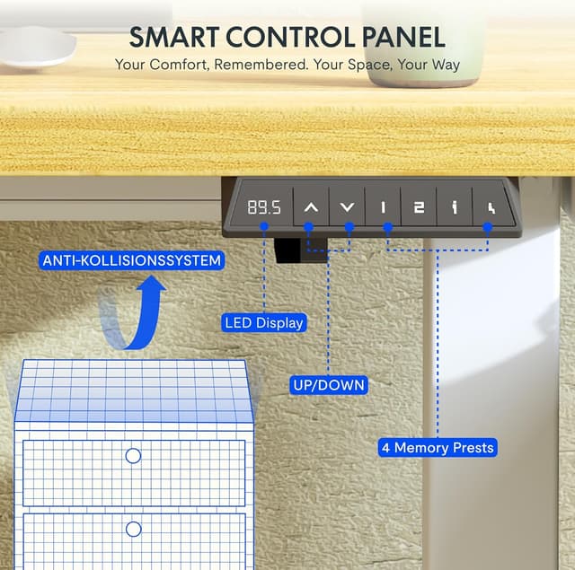 Thumbnail 6 de FLEXISPOT Höhenverstellbarer Schreibtisch 160×80