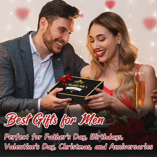 Detalle 2 de FULLLIGHT TECH Beard Kit for Men: 3-Pack Beard Oil, Wash & Balm + Grooming Tools