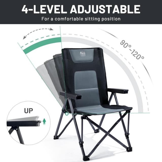 Thumbnail 3 de TIMBER RIDGE Heavy Duty Folding Camping Chair 260kg