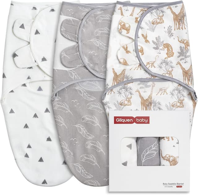 Detalle de Bio-Baumwolle Baby Wickelsack 3er Pack