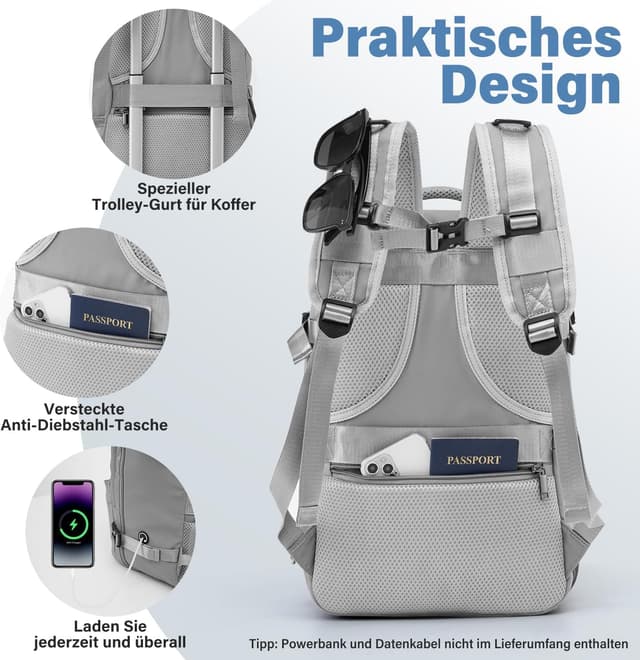 Detalle 1 de COOLIFE Ryanair Handgepäck 40x30x20 24 Liter