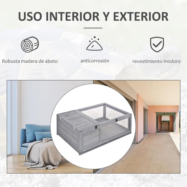 Thumbnail 2 de PawHut Casa Tortugas 91x60,5x32 cm