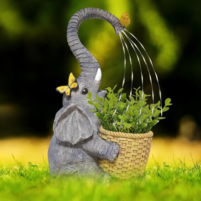Thumbnail 6 de Lifemet Garden Elephant Solar Statue
