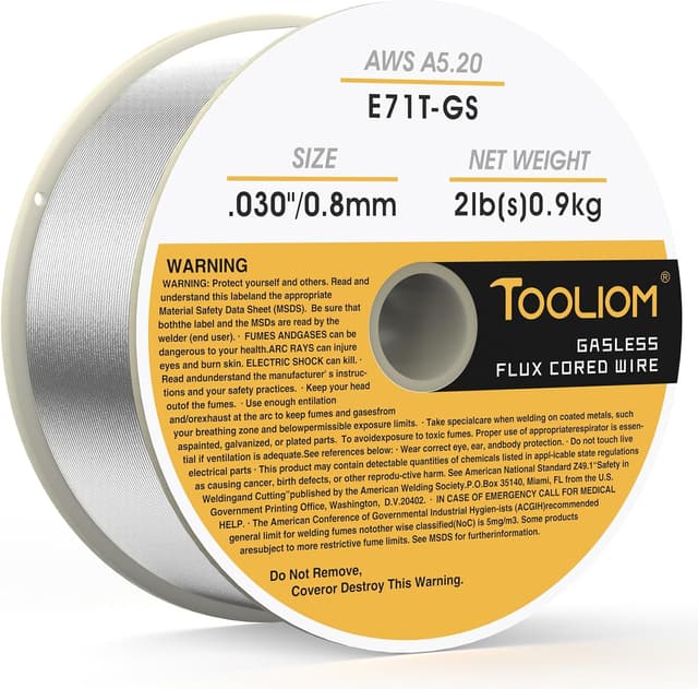 Thumbnail 6 de TOOLIOM Flux Core Gasless MIG Wire E71T-GS .035" (10 lb spool) self-shielded carbon steel