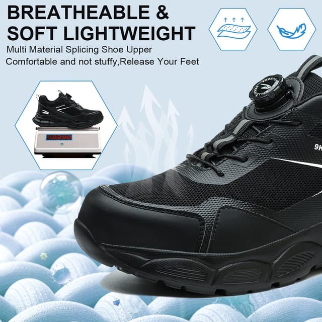 Thumbnail 5 de GUDECIUS Sicherheitsschuhe mit Drehverschluss, atmungsaktiv & rutschfest (Stahlkappe) – EU-Größen 38–46