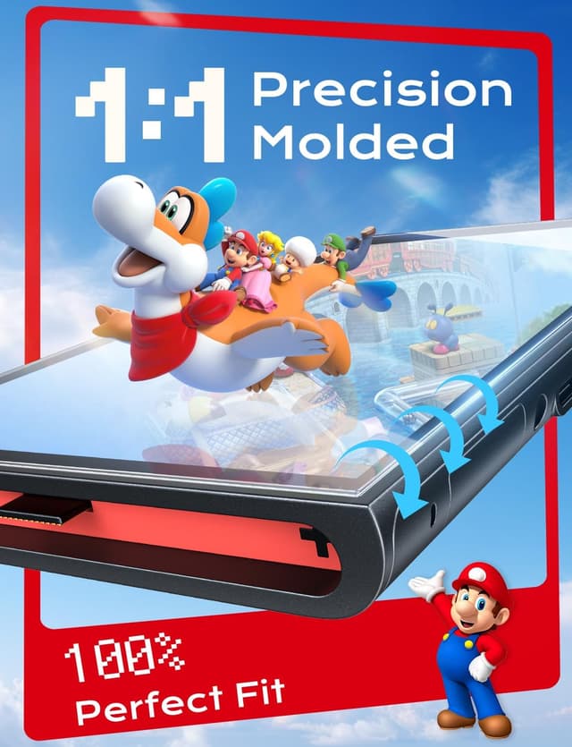 Detalle 2 de MAGIC JOHN 2 Pack Screen Protector for Nintendo Switch 7.9"