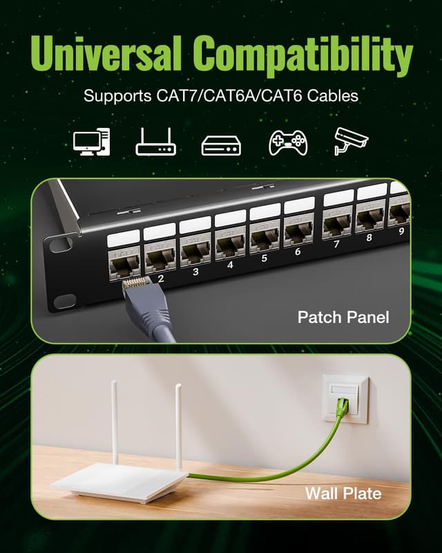 Thumbnail 4 de LEENUE Cat7 RJ45 Kupplung 12 Stück Geschirmt