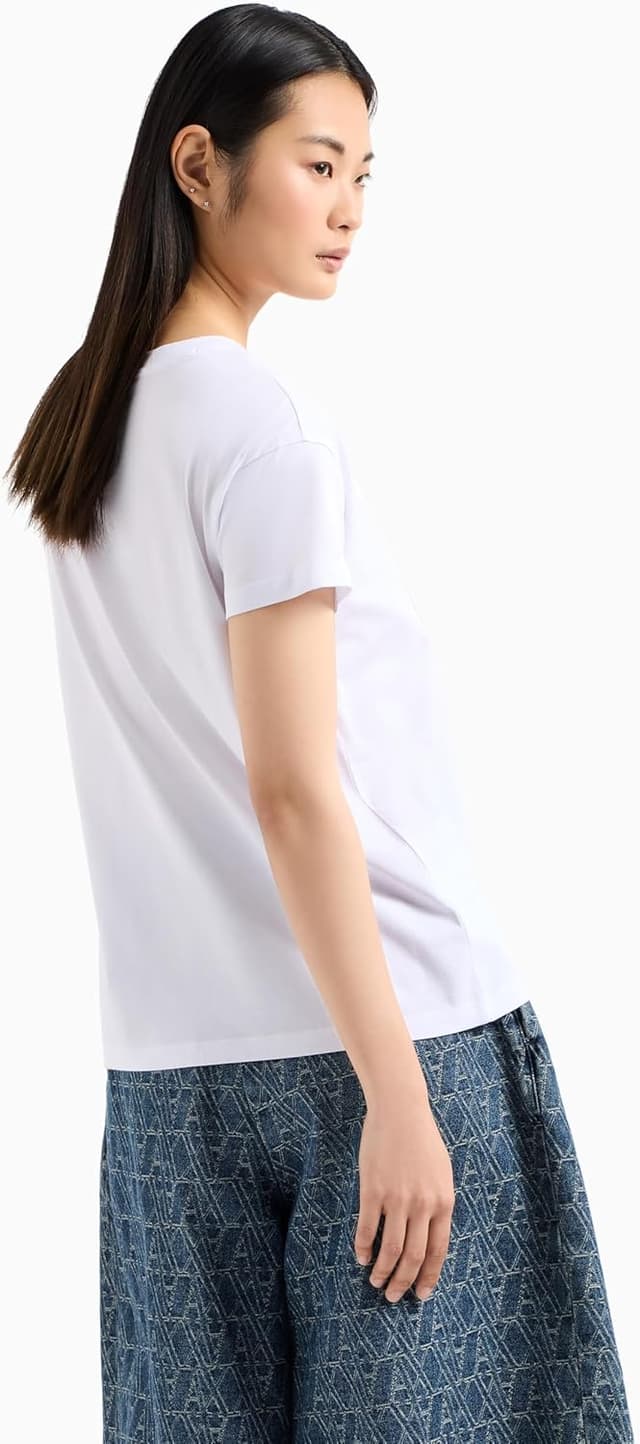 Detalle de Armani Exchange Women’s Icon Project Shiny Logo T‑Shirt