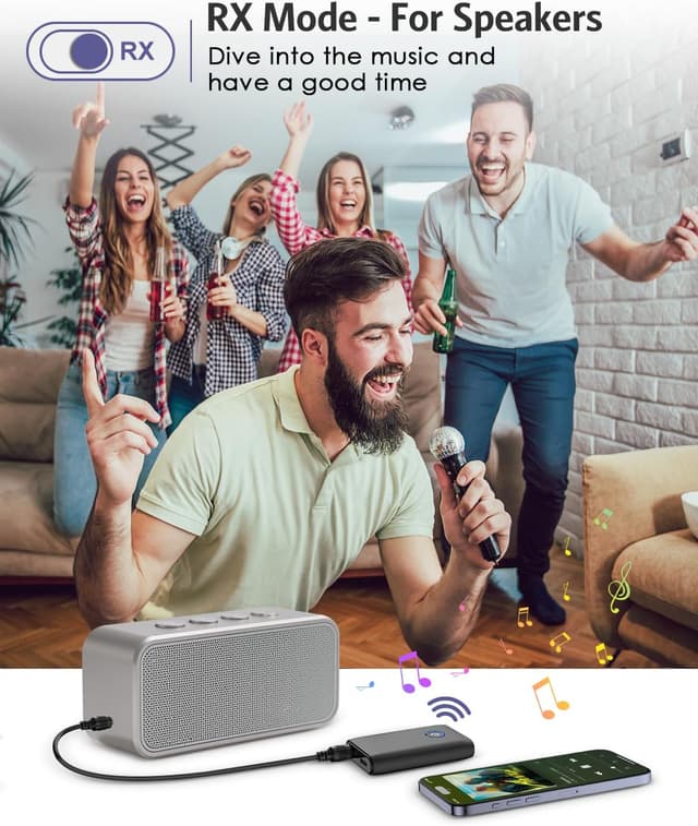 Thumbnail 6 de OQIMAX Bluetooth 5.3 audio adapter — 2‑in‑1 for TV