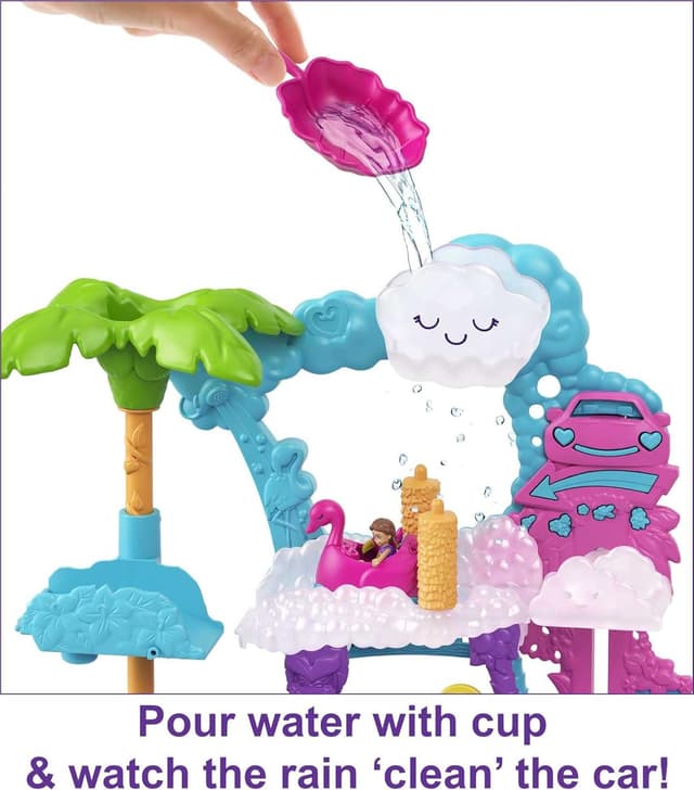 Thumbnail 5 de Polly Pocket Pollyville Flamingo Car Wash 🚗🦩 Playset