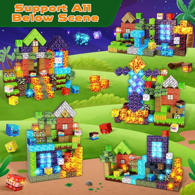 Thumbnail 2 de GraceDuck Magnetic Blocks Dark Light 150