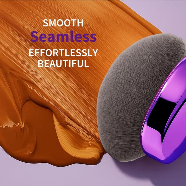 Thumbnail 6 de Hoostee Blend & Blur Ultra Large Body Makeup Brush for Self Tanner (Purple) – 5.11-inch Wide-Head Kabuki