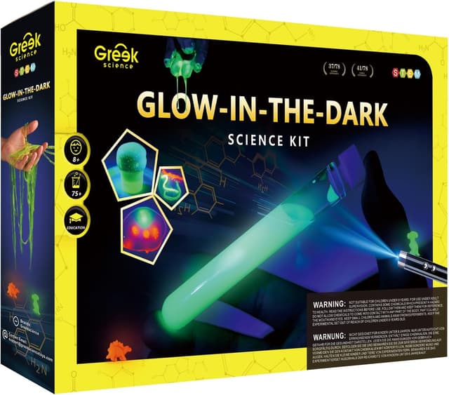 Detalle de Greek Science 75+ leuchtende Experimente im Dunkeln – Glow-in-the-Dark Science Kit für Kinder (8–12)