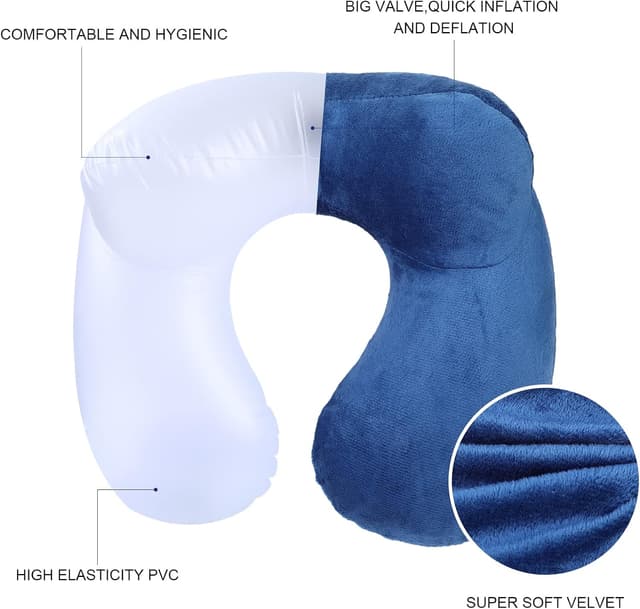 Detalle 1 de AiQInu cuscino da viaggio gonfiabile