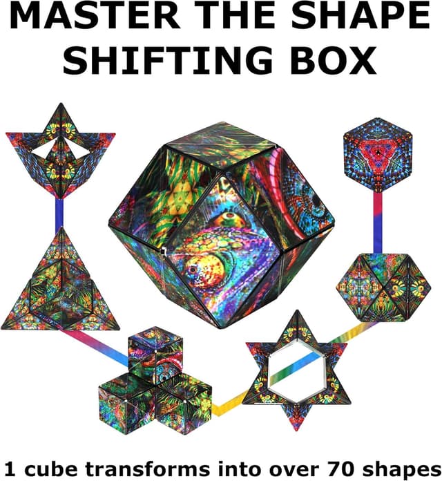 Detalle de Shashibo Shape Shifting Box (The Chameleon) magnetic puzzle cube that transforms into 100+ shapes