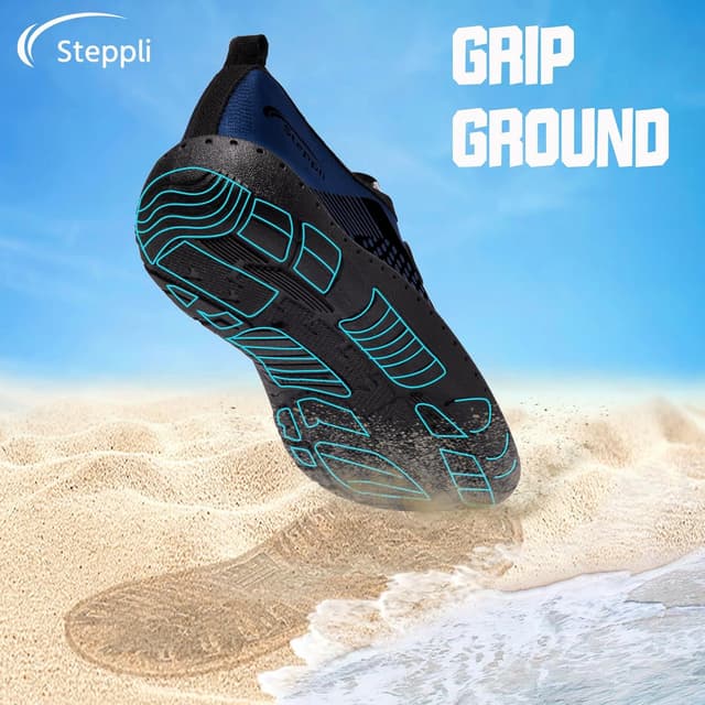 Detalle 2 de Steppli Water Shoes Beach Barefoot Swim Aqua Shoes for Men & Women