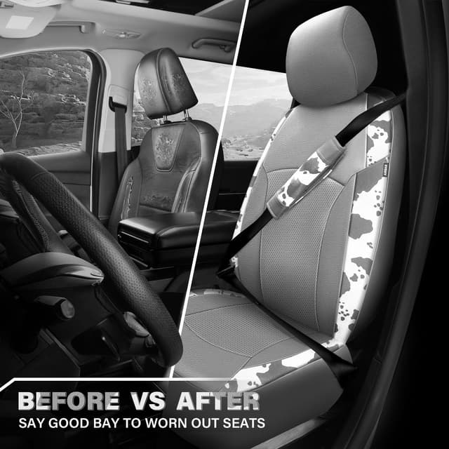 Thumbnail 5 de CAR PASS Cow Print Car Seat Covers Universal SUV Set