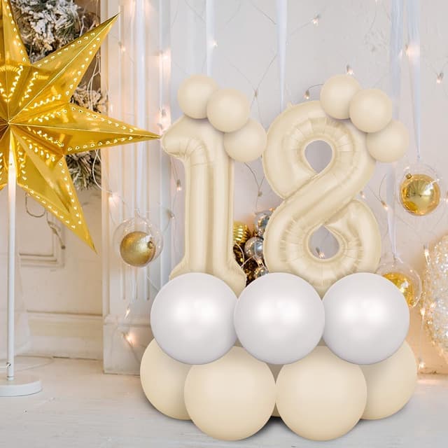 Thumbnail 1 de AOOSU Milk White 40in Number Balloons