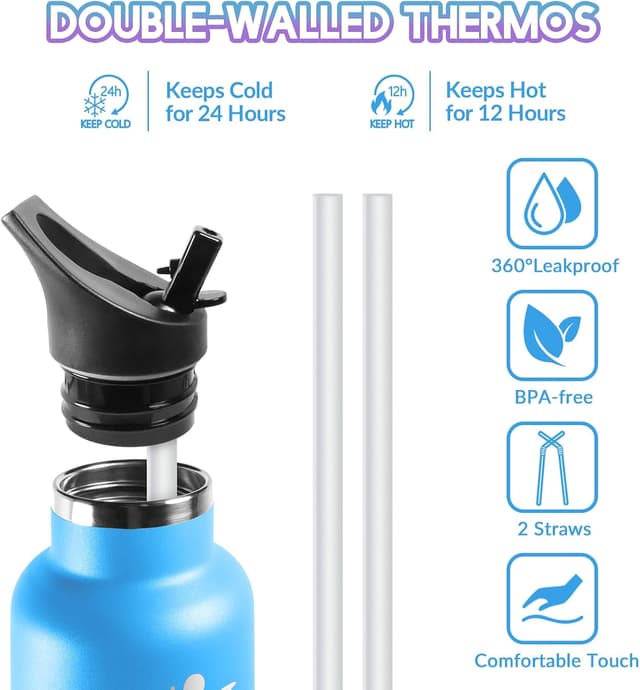 Thumbnail 4 de HoneyHolly Botella Agua 500ml Niños y Adultos Sin BPA 💧