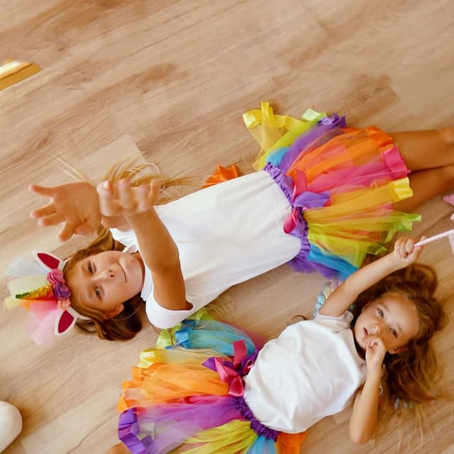 Detalle 2 de hifot Rainbow Unicorn Tutu Skirt for Girls