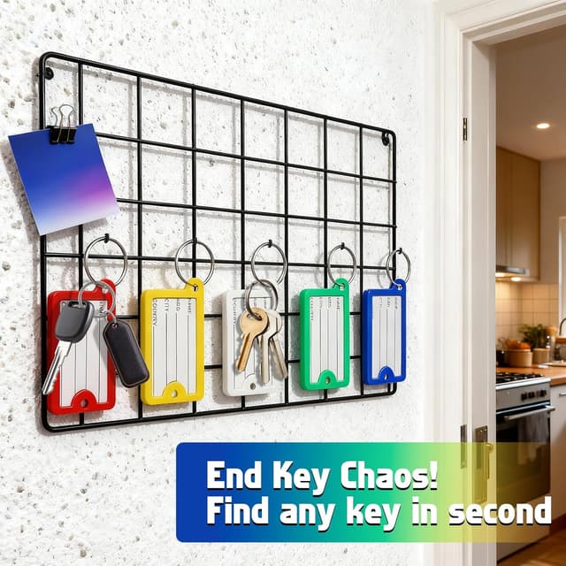 Detalle 2 de VIANTO 20 Pezzi Targhette portachiavi plastica