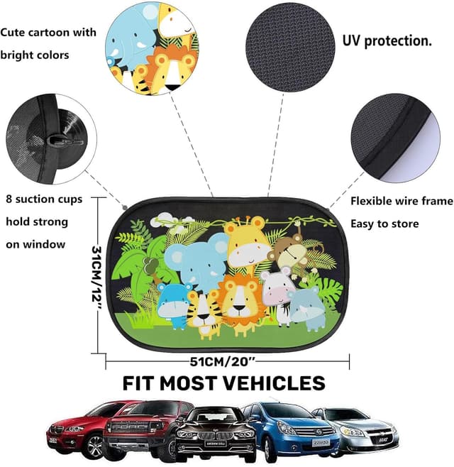 Thumbnail 1 de iZoeL 2-Pack Car Sun Shade 80GSM